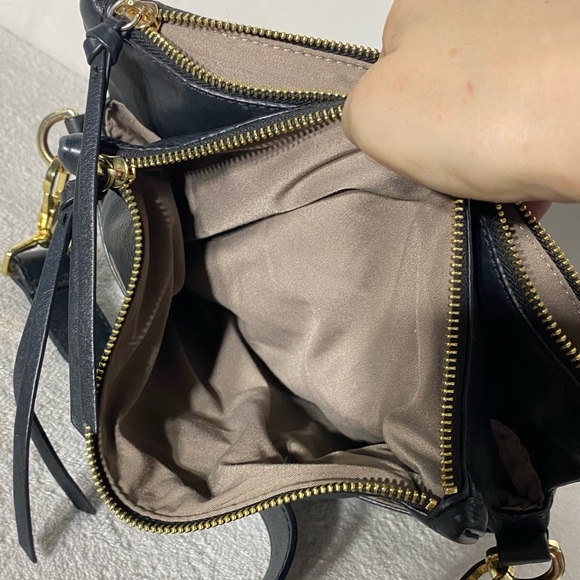 Margot Black Leather Crossbody Bag Purse Shoulder Bag - Picture 16 of 16